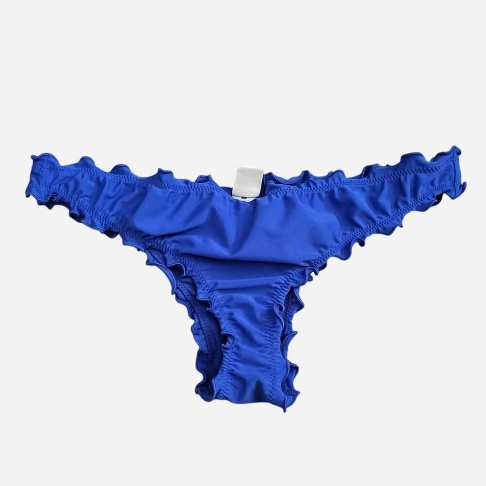 hollister blue scrunch cheeky thing bikini bottoms